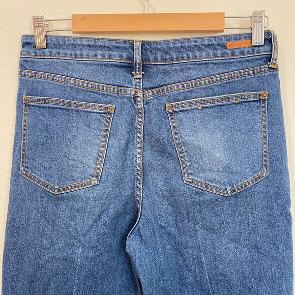 Anthropologie Pilcro High Rise Flare Jeans Raw Hem Size 29 - Picture 5 of 9